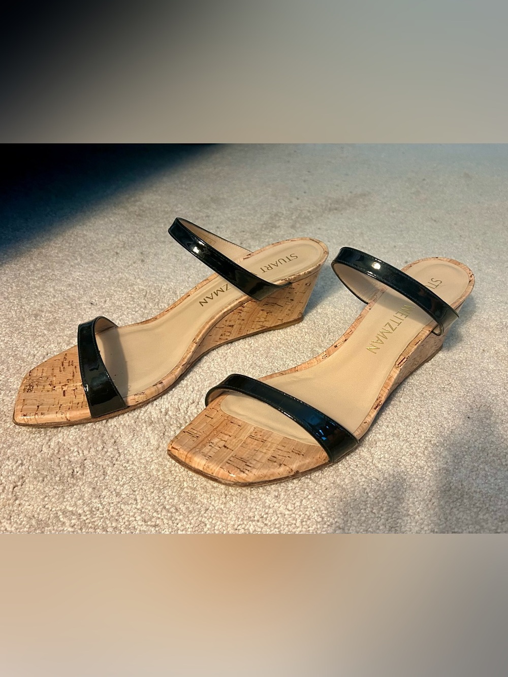 Stuart Weitzman Aleena Wedge Slide Sandal